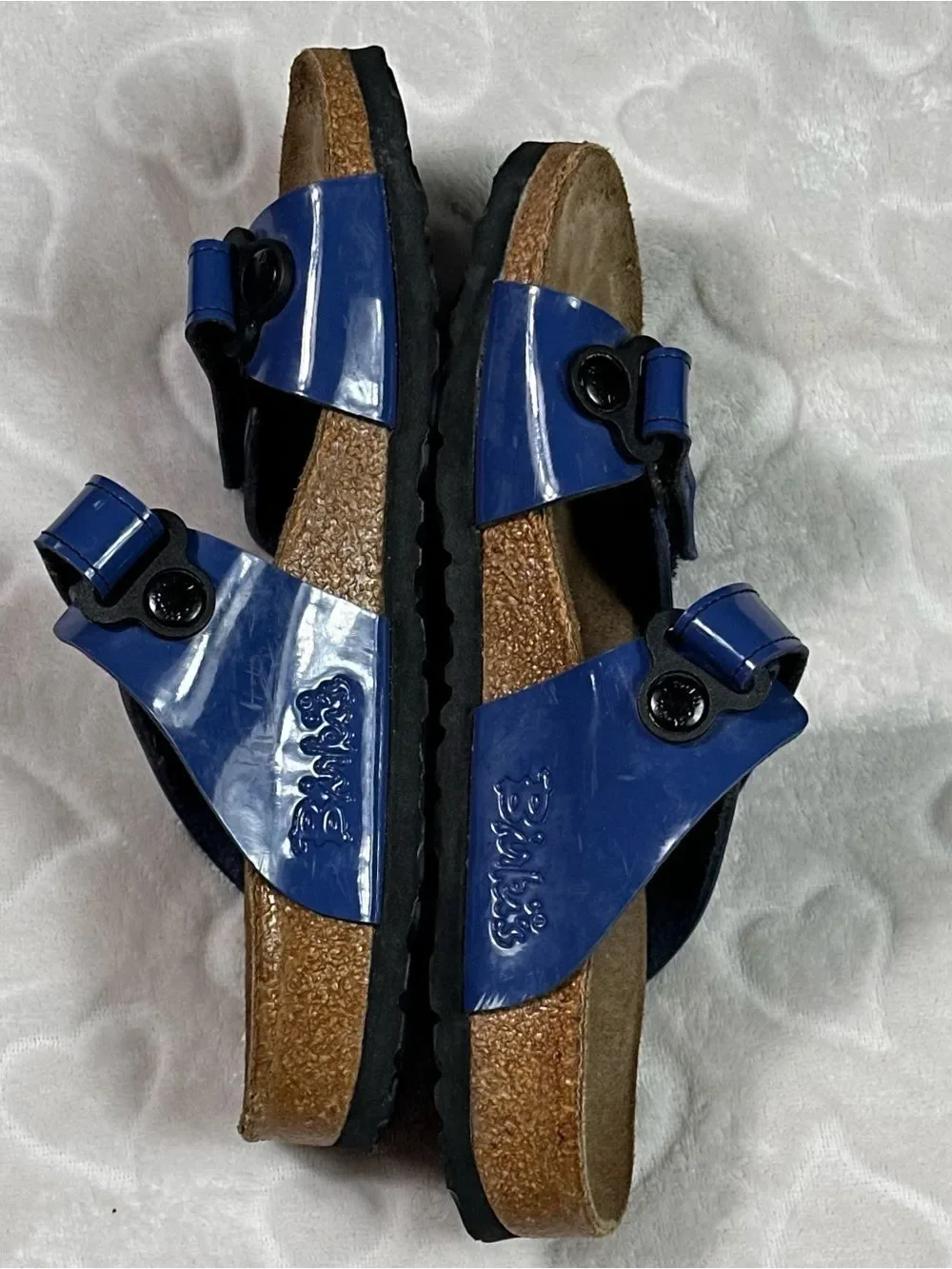 Big kids Blue Adjustable Strap Sandals